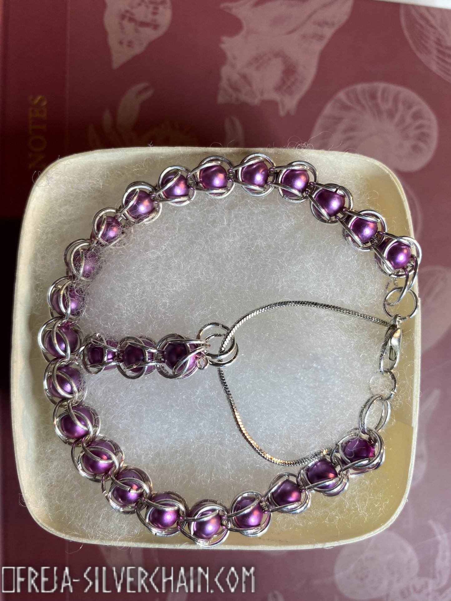 Bracelett 7 inches chainmaille Byzantine Fresh Silver